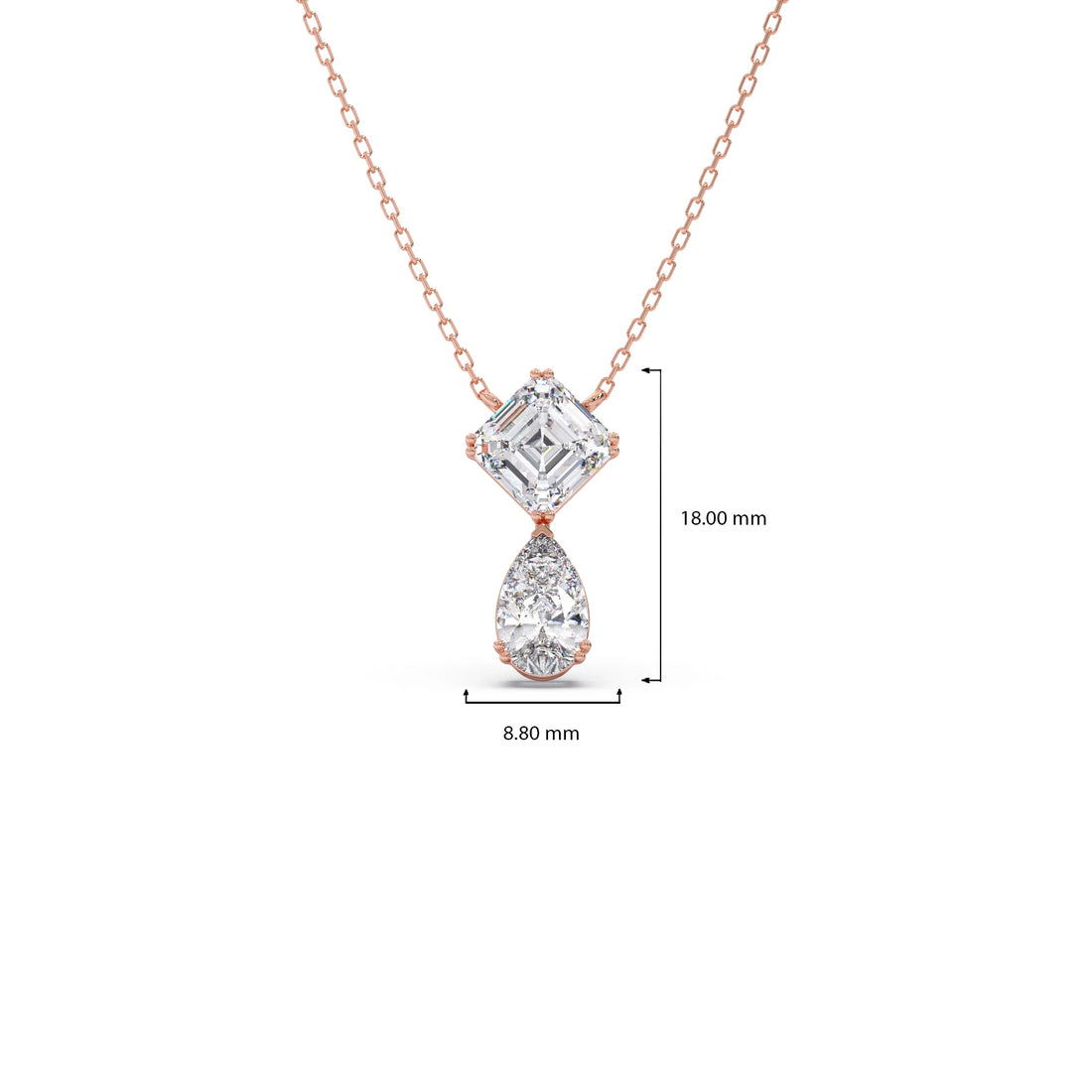 Cushion & Pear-Cut Diamond Necklace