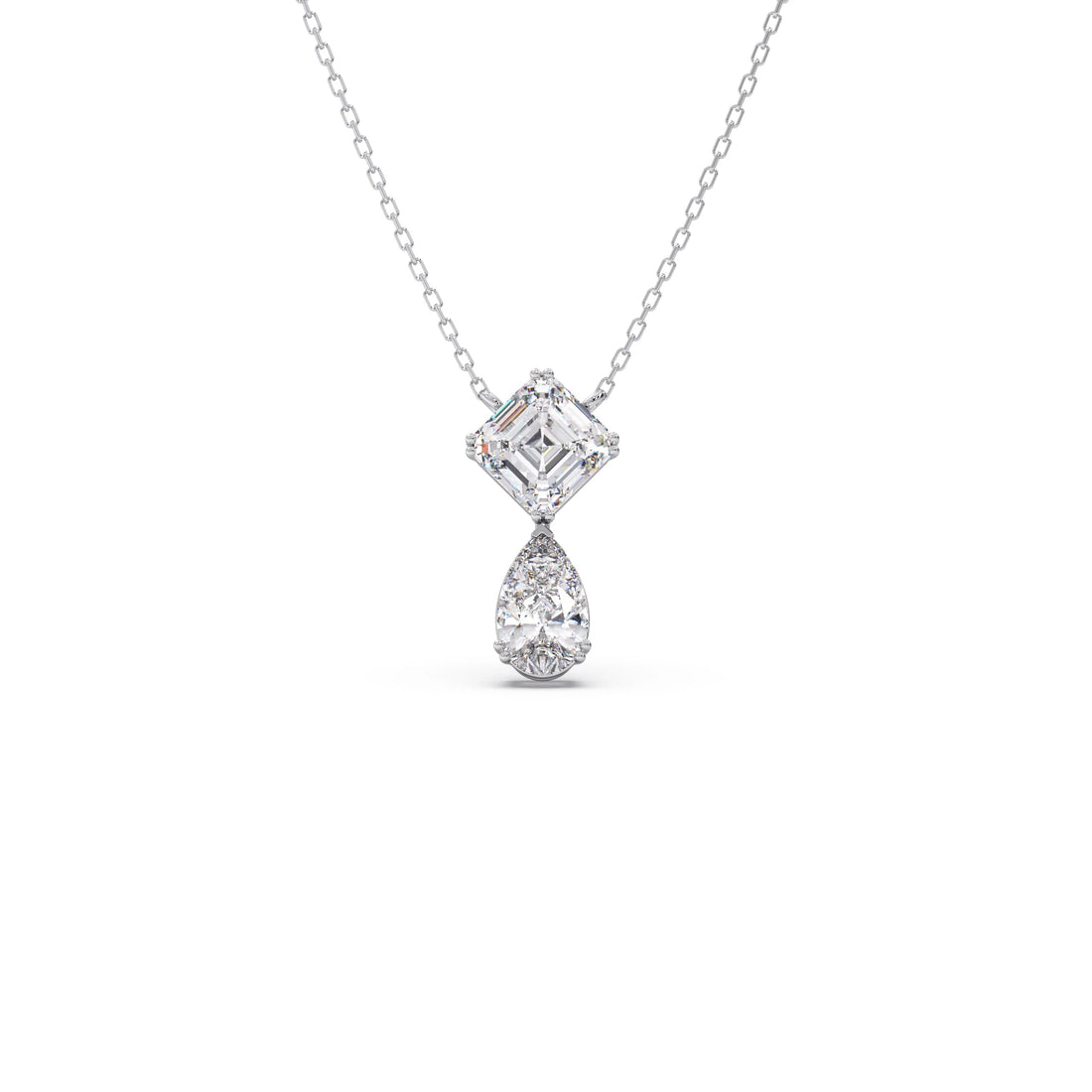 Cushion & Pear-Cut Diamond Necklace
