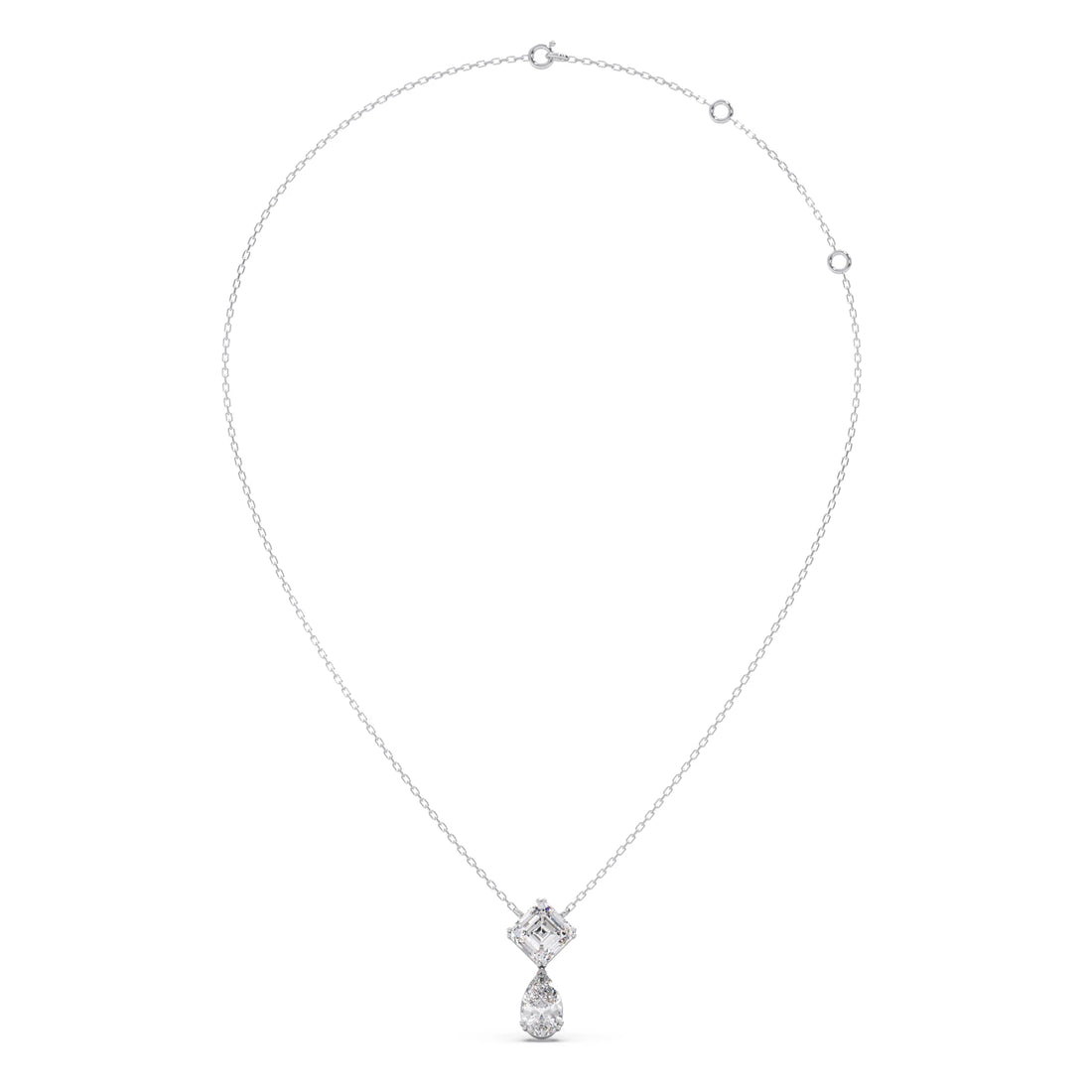 Cushion & Pear-Cut Diamond Necklace