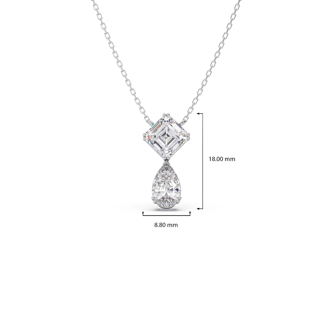 Cushion & Pear-Cut Diamond Necklace