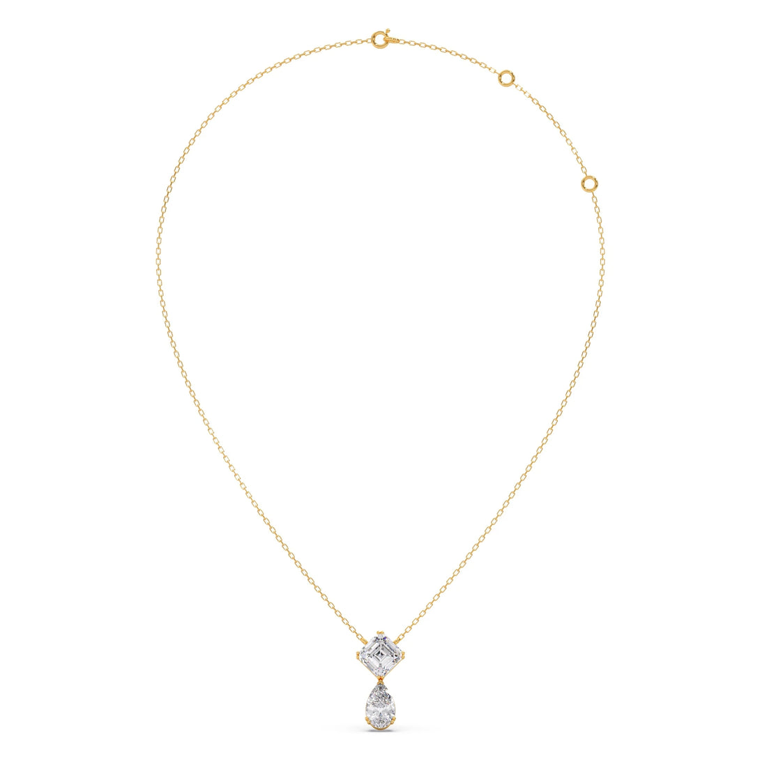 Cushion & Pear-Cut Diamond Necklace