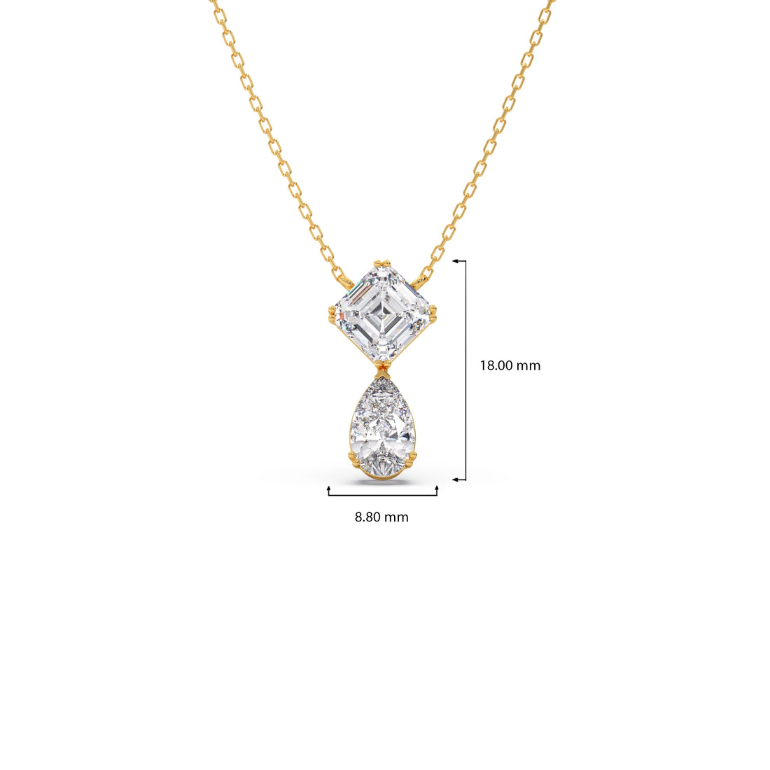 Cushion & Pear-Cut Diamond Necklace