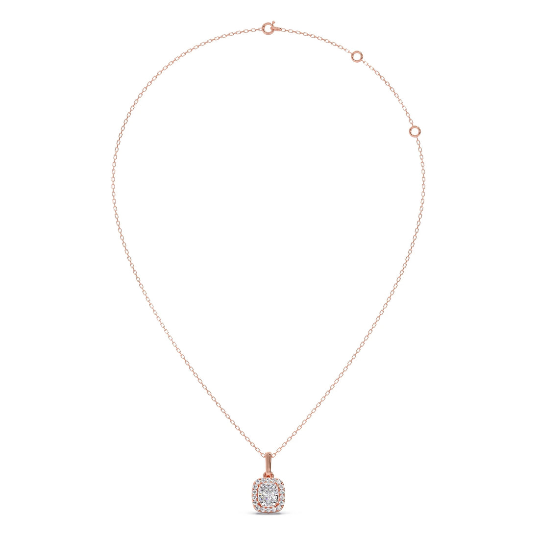 Cushion-Cut Diamond Necklace