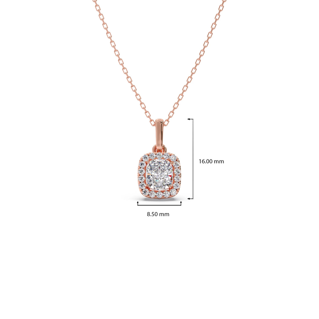 Cushion-Cut Diamond Necklace