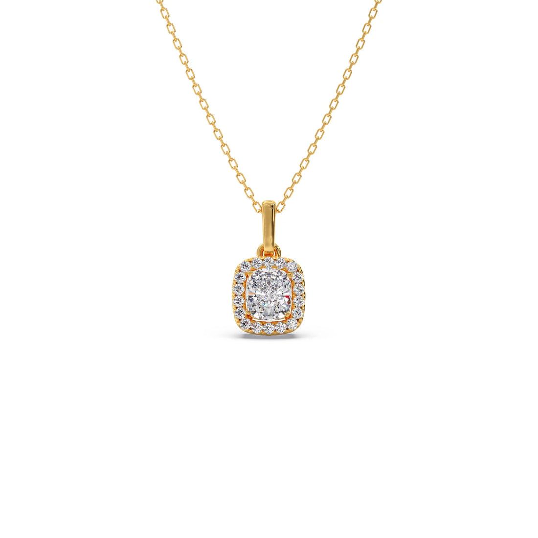 Cushion-Cut Diamond Necklace