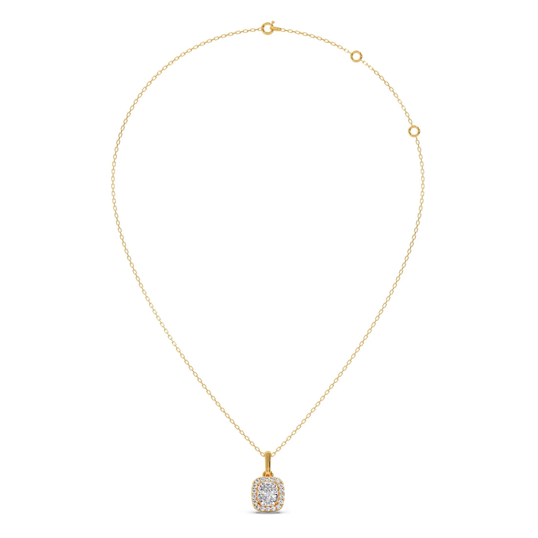 Cushion-Cut Diamond Necklace