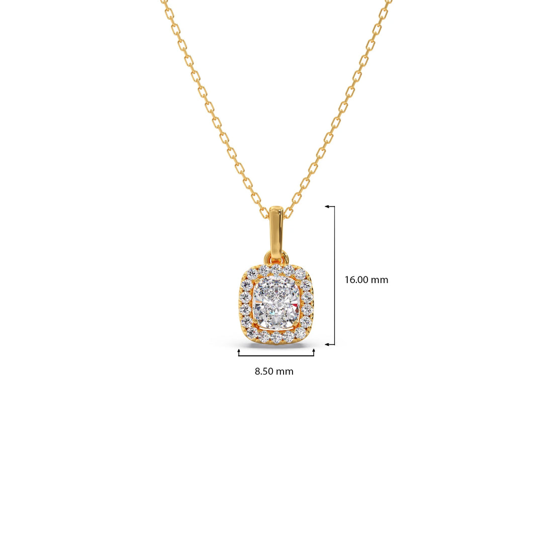 Cushion-Cut Diamond Necklace