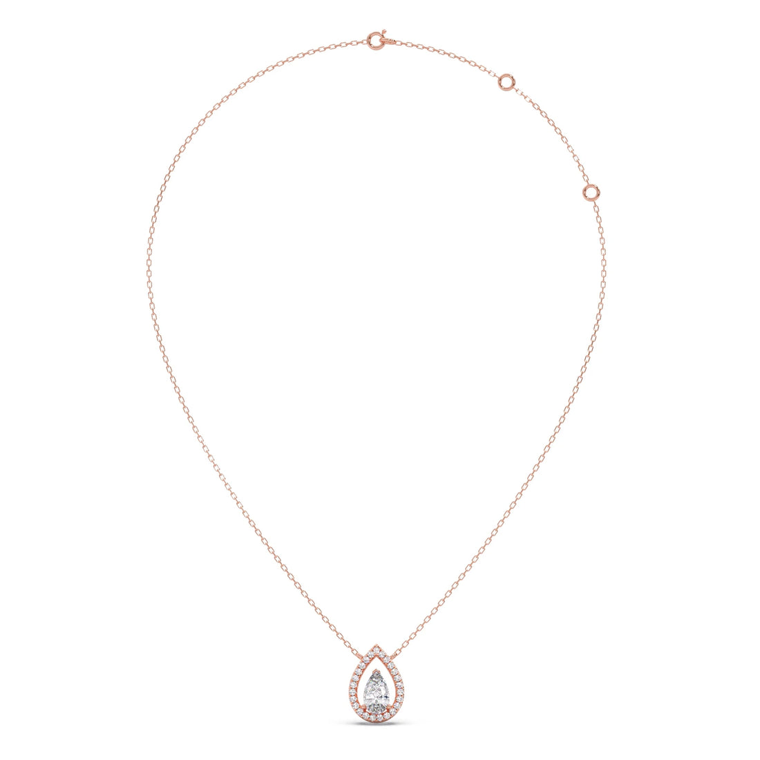 Pear-Cut Diamond Pendant Necklace