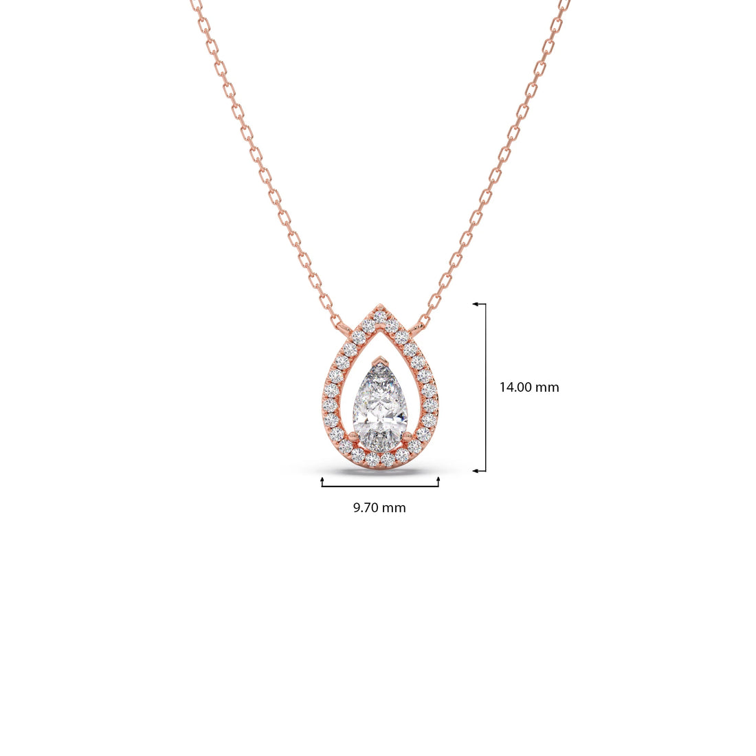 Pear-Cut Diamond Pendant Necklace