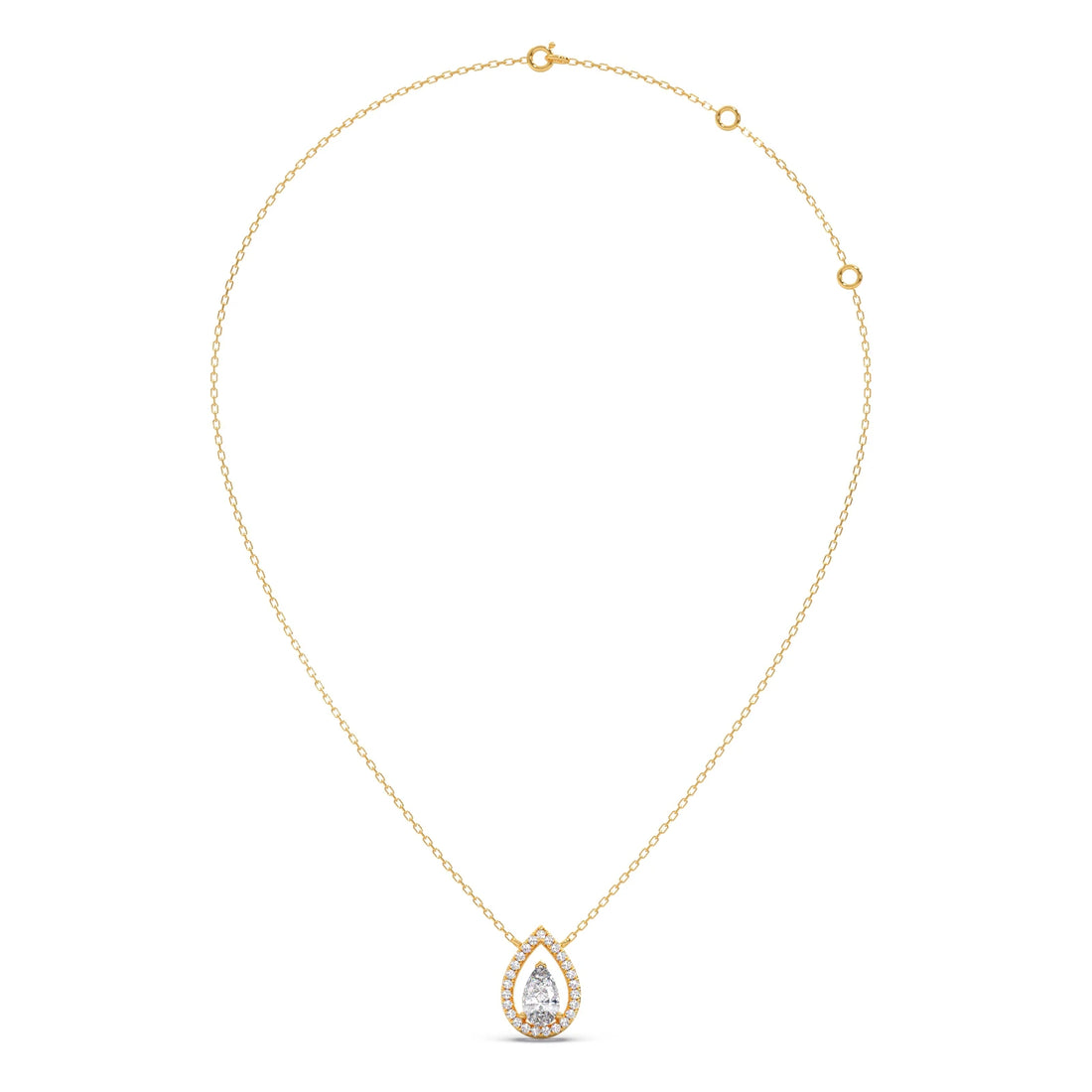 Pear-Cut Diamond Pendant Necklace