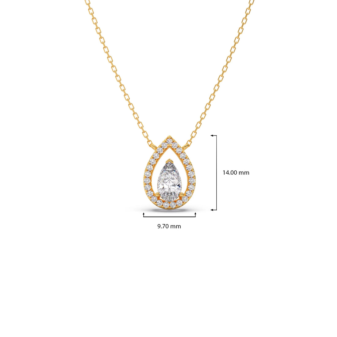 Pear-Cut Diamond Pendant Necklace