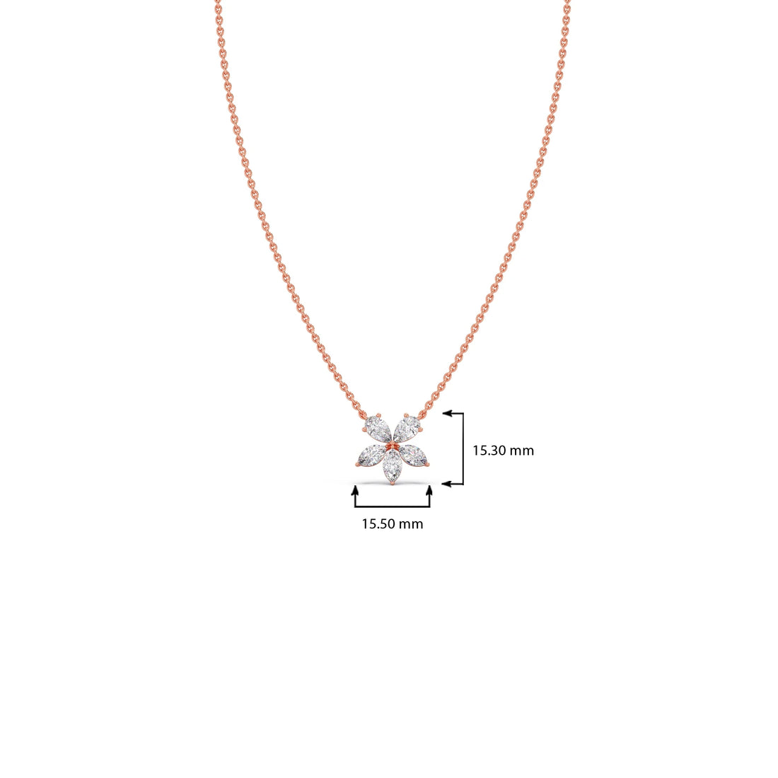 Floral Marquise & Pear Diamond Pendant