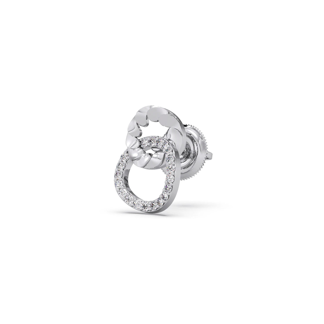 Gold Diamond Loop Earrings
