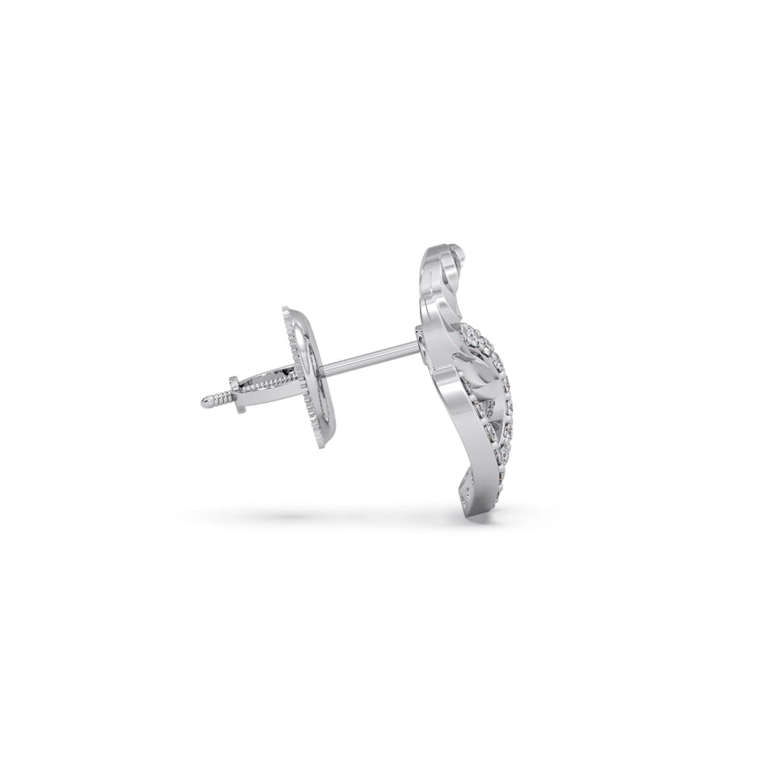 Gold Diamond Loop Earrings