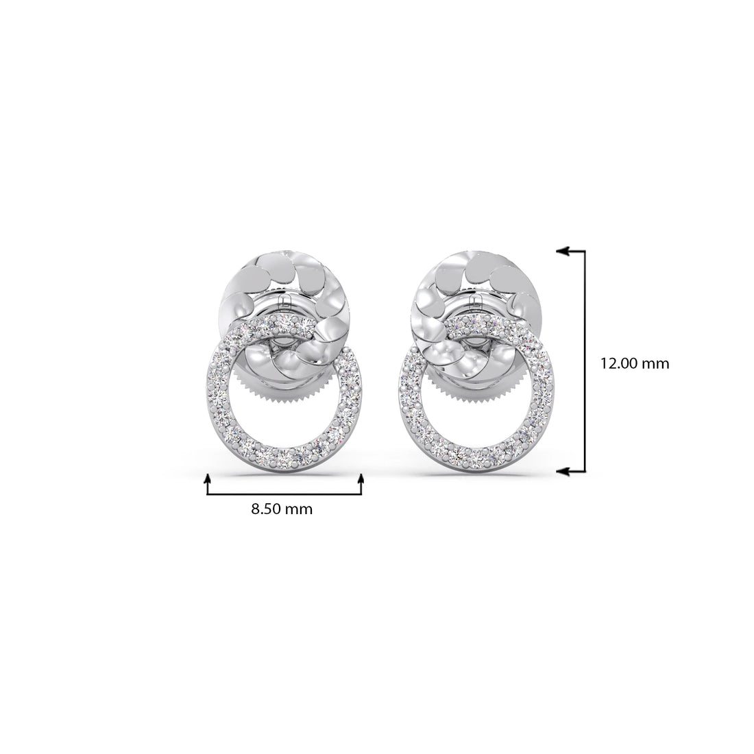 Gold Diamond Loop Earrings