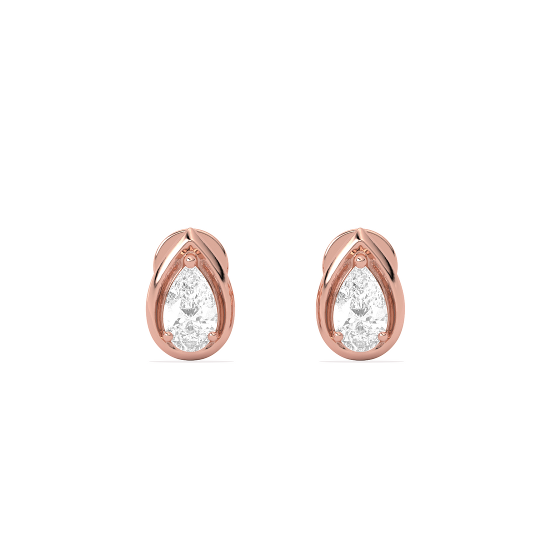 Pear Shape Diamond Stud Earrings