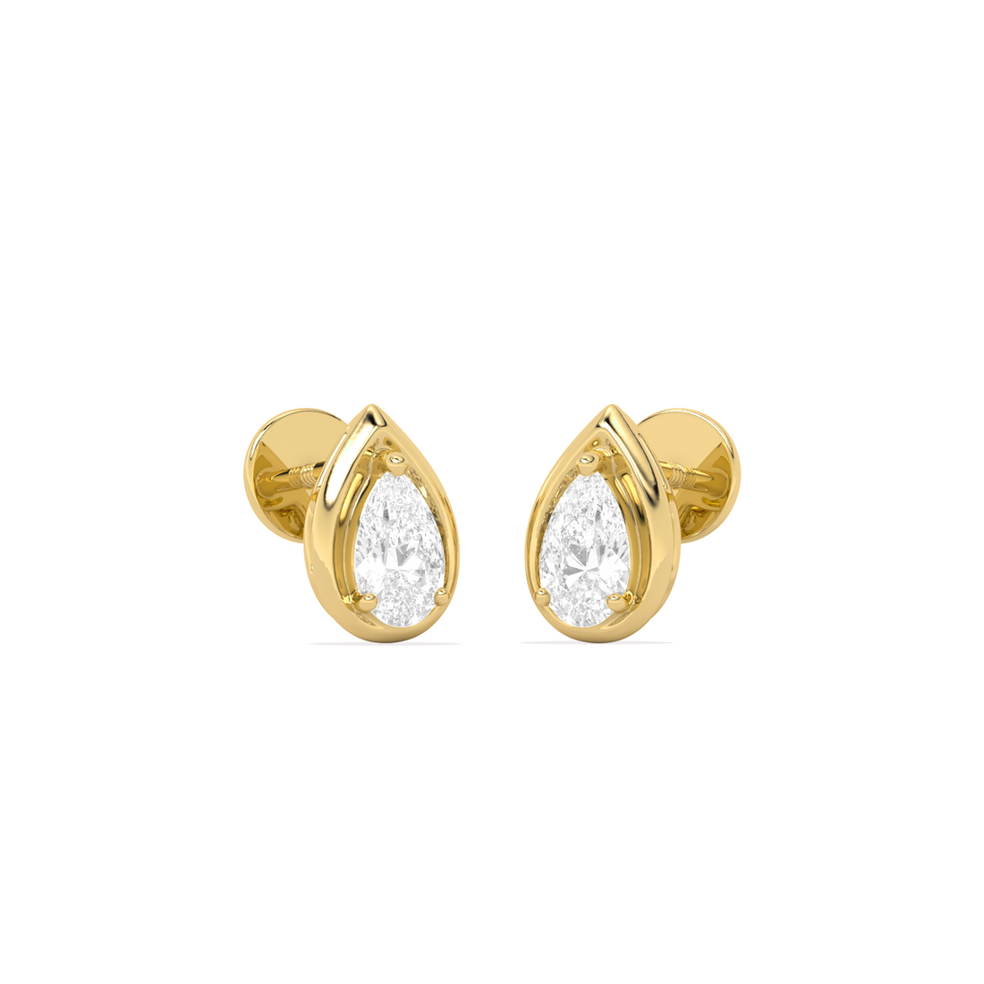 Pear Shape Diamond Stud Earrings