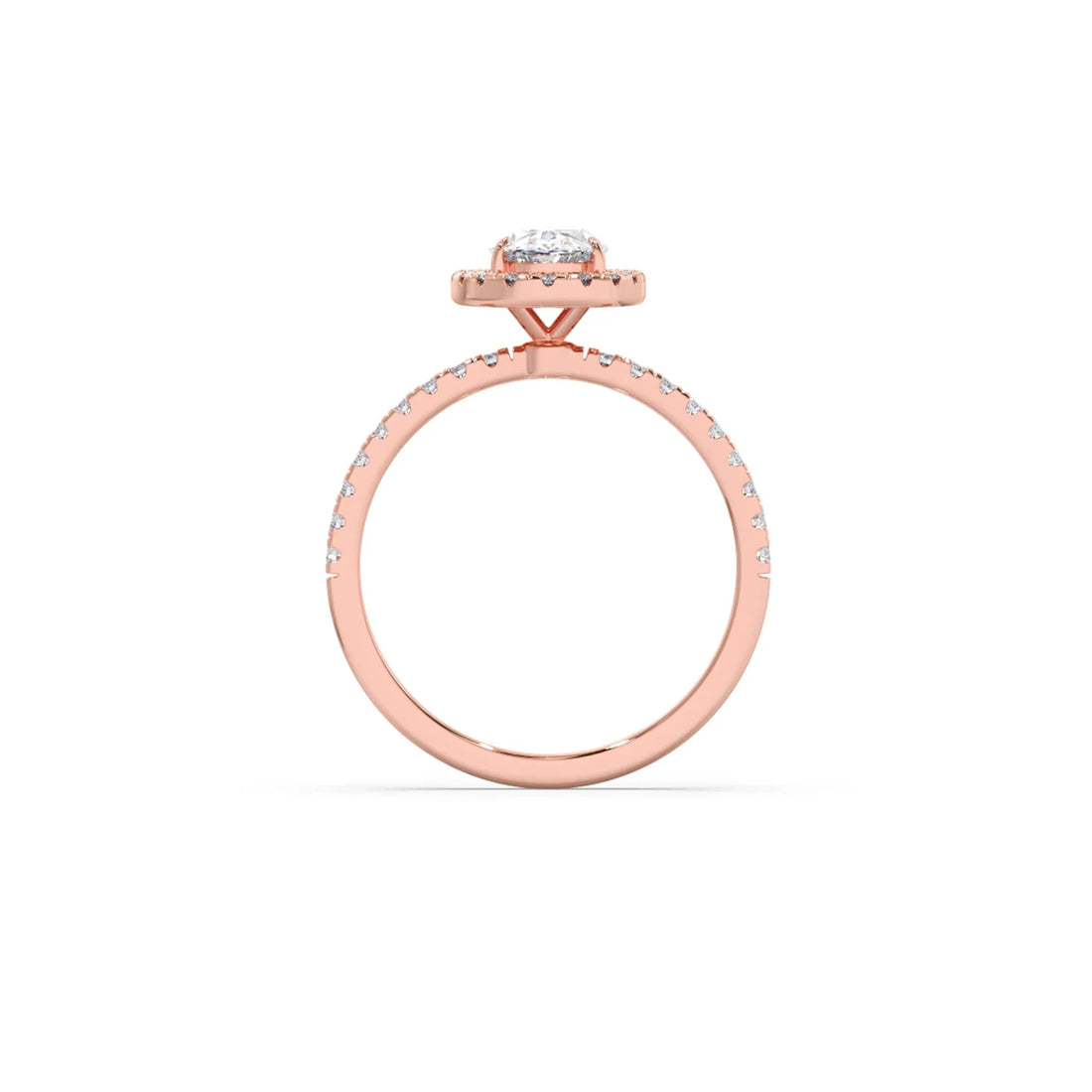 Oval Cut Engagement Ring with Halo Setting