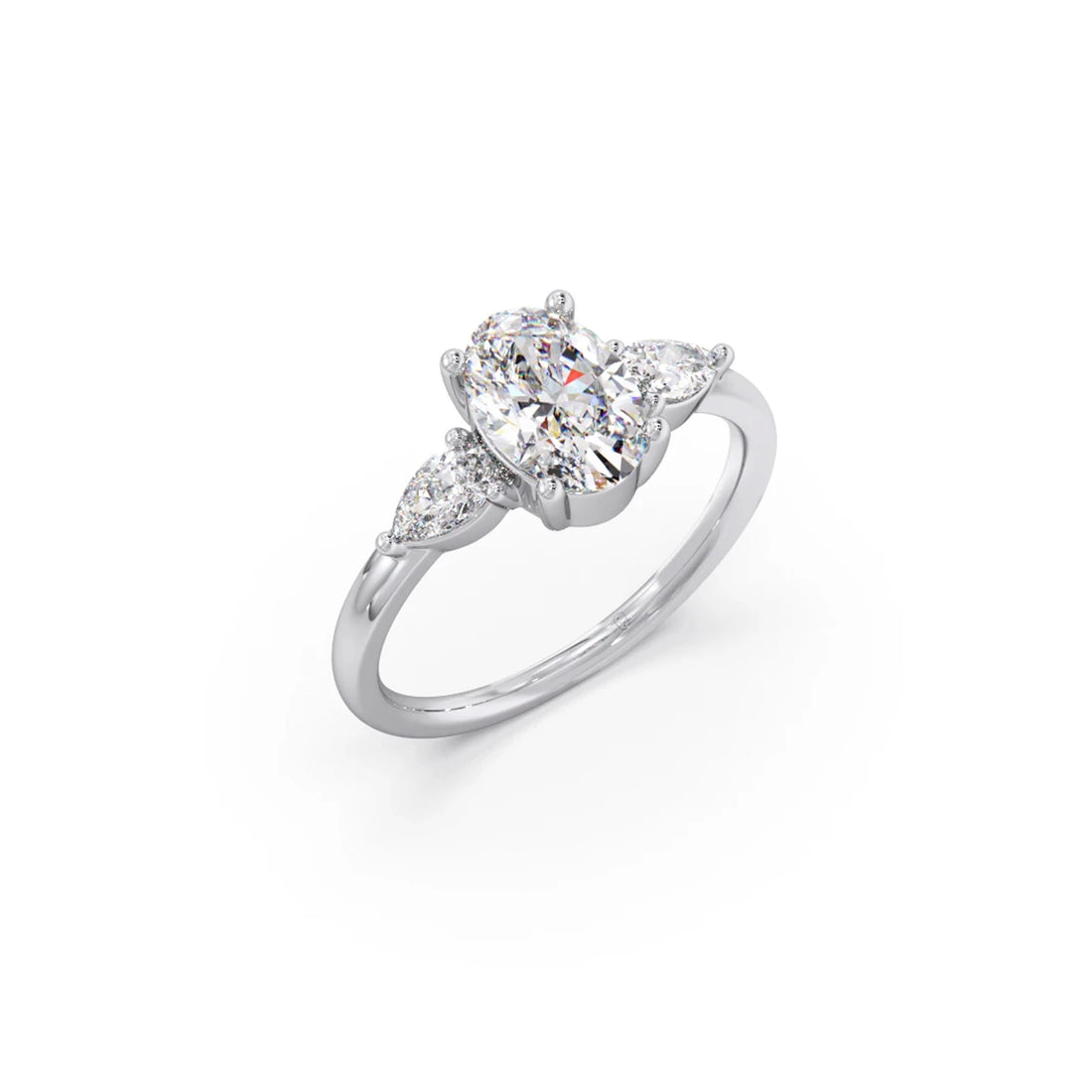 Oval Cut Three Stone Engagement Ring