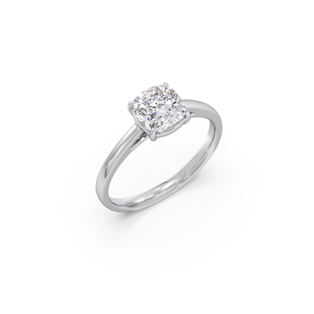 Solitair Cushion Shape Diamond Engagement Ring - 1.00 Cts