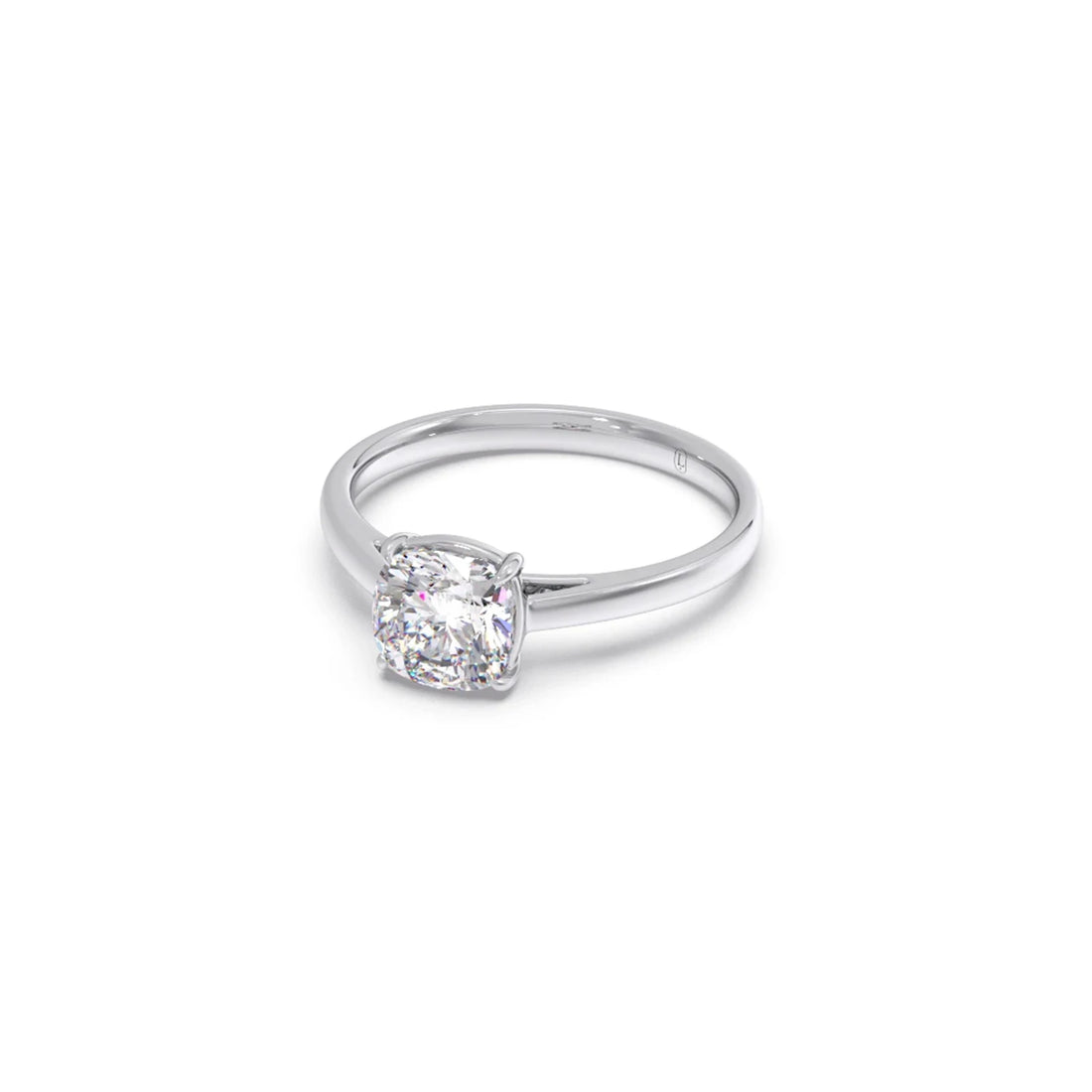 Solitair Cushion Shape Diamond Engagement Ring - 1.00 Cts