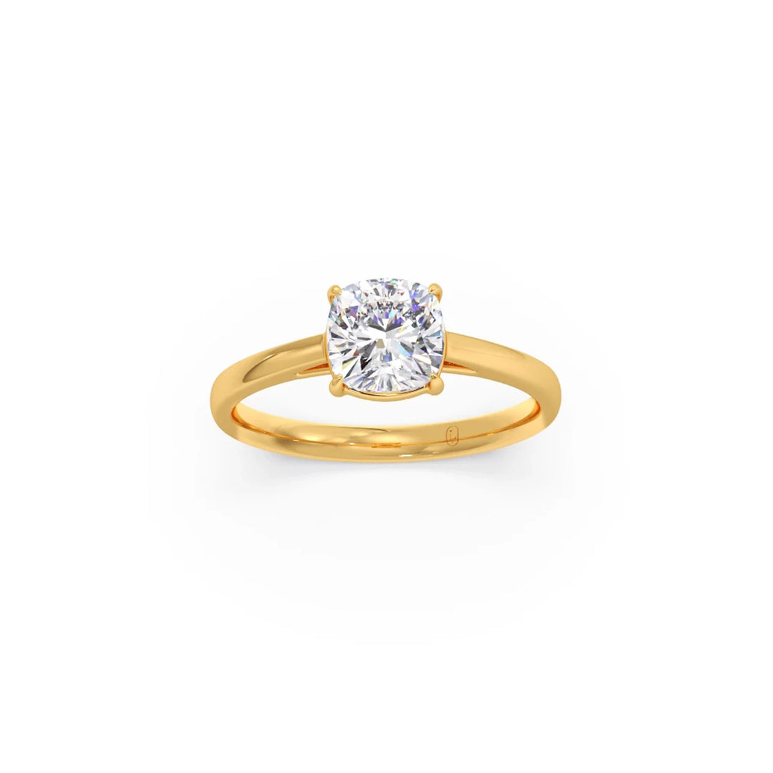 Solitair Cushion Shape Diamond Engagement Ring - 1.00 Cts