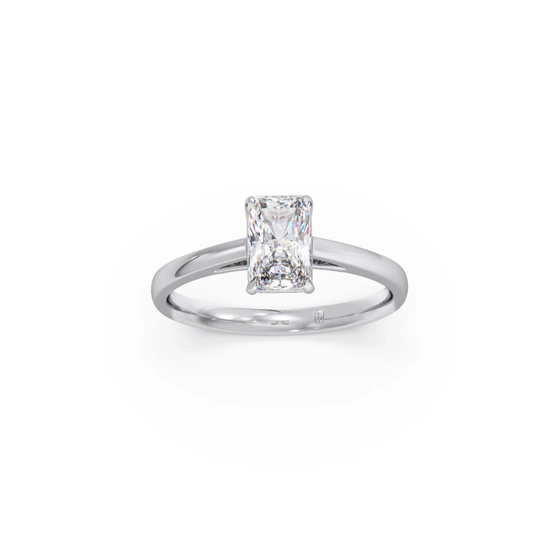 Solitaire Emerald Shape Diamond Engagement Ring - 1.00 Cts