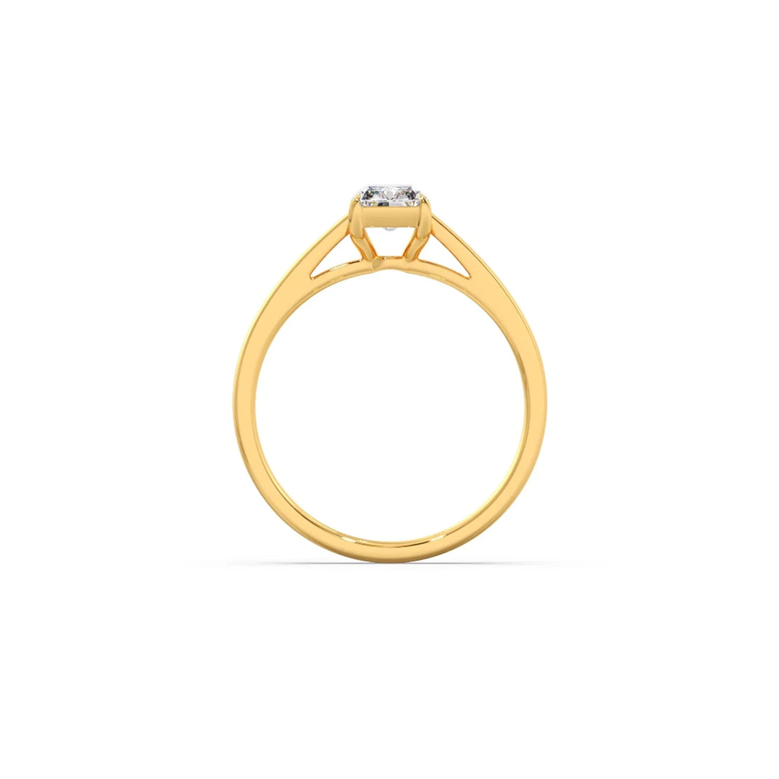 Solitaire Emerald Shape Diamond Engagement Ring - 1.00 Cts