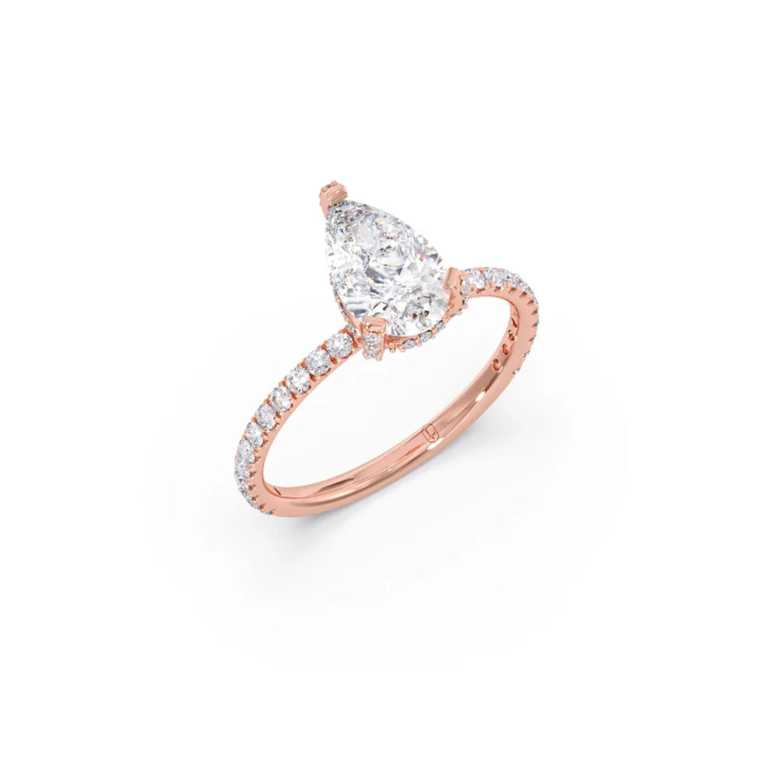 Pear Shape Diamond with Micro Setting Ring