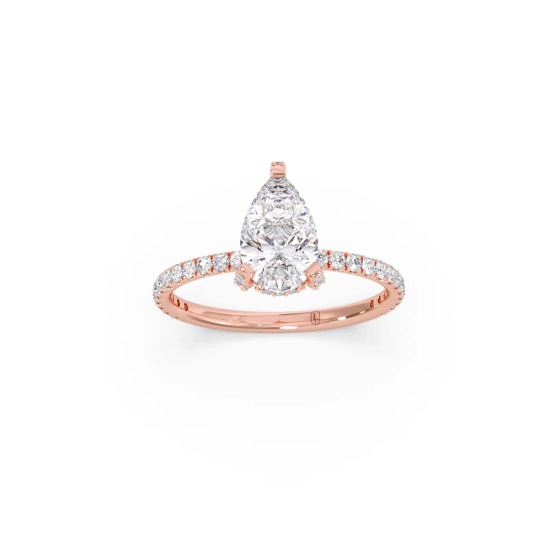 Pear Shape Diamond with Micro Setting Ring
