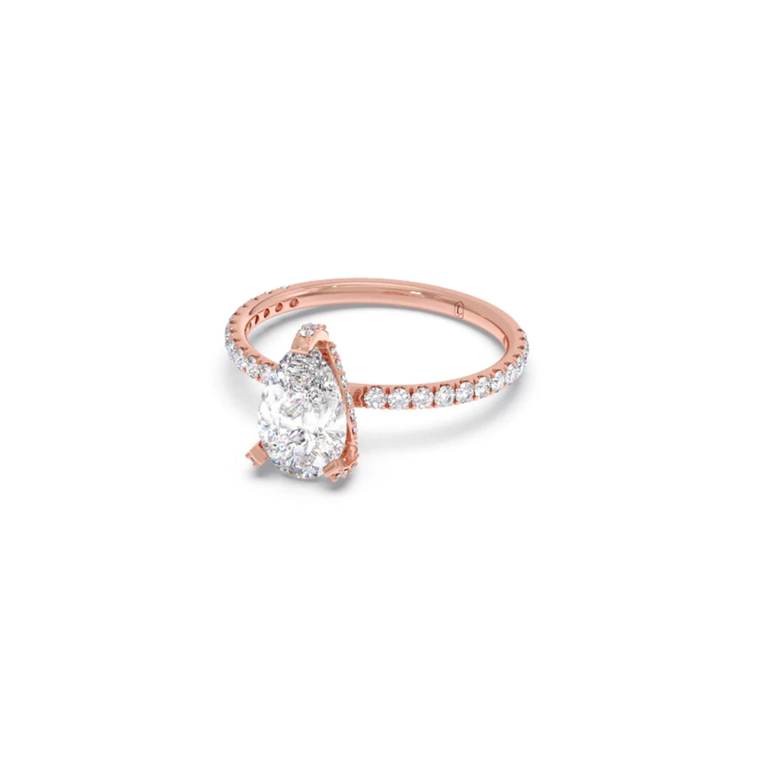 Pear Shape Diamond with Micro Setting Ring