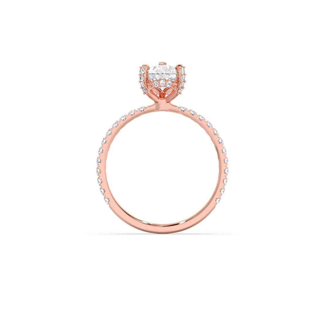 Pear Shape Diamond with Micro Setting Ring