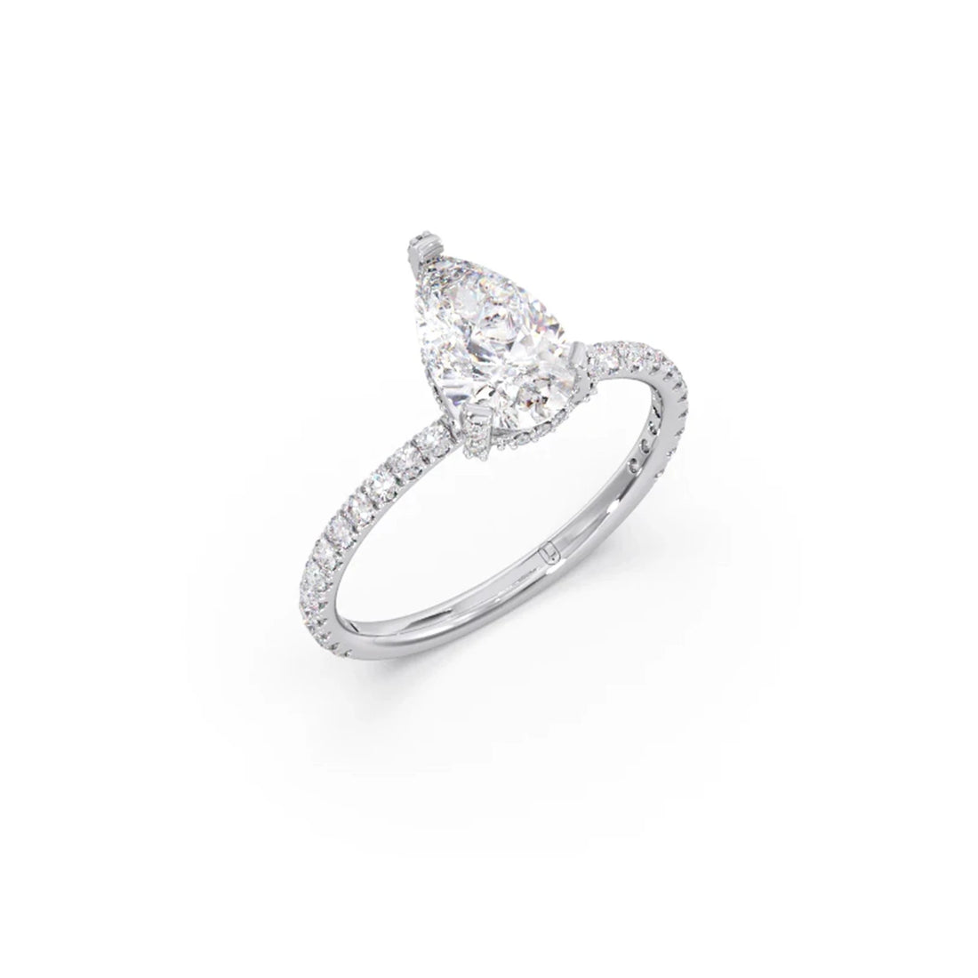 Pear Shape Diamond with Micro Setting Ring