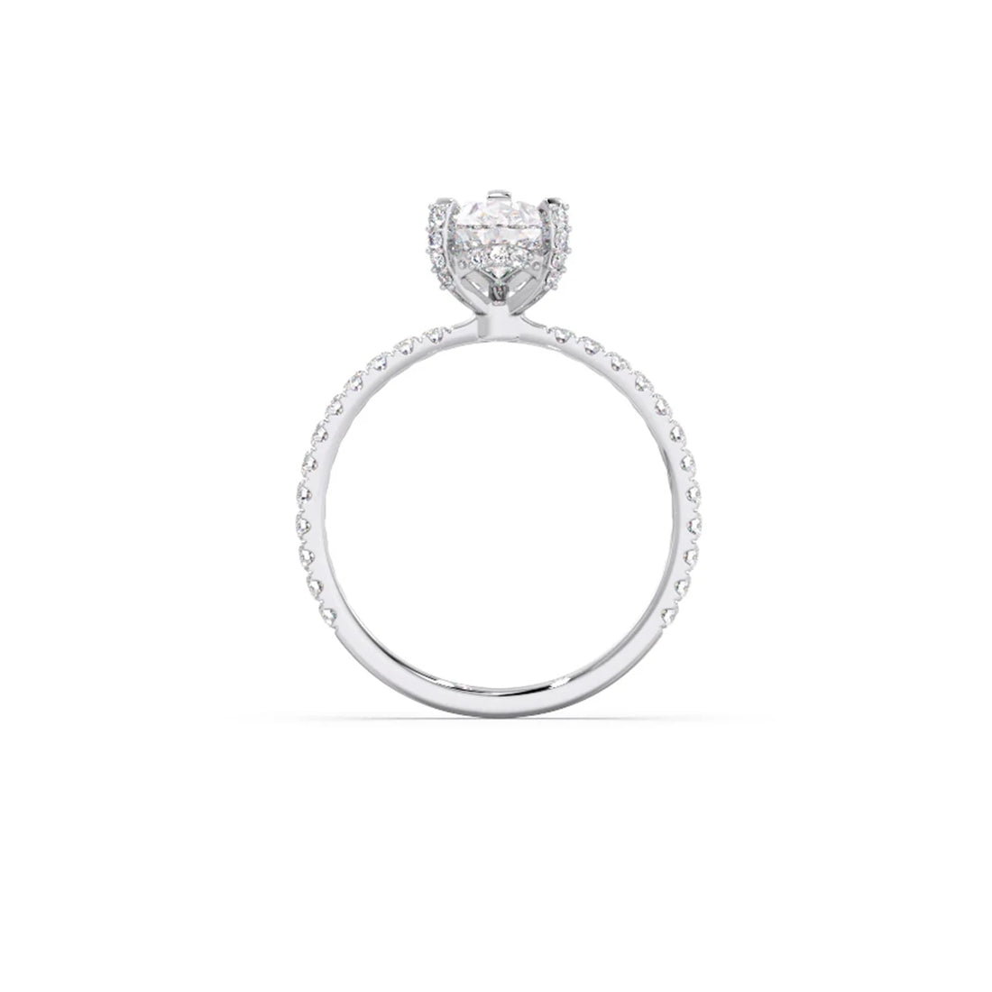 Pear Shape Diamond with Micro Setting Ring