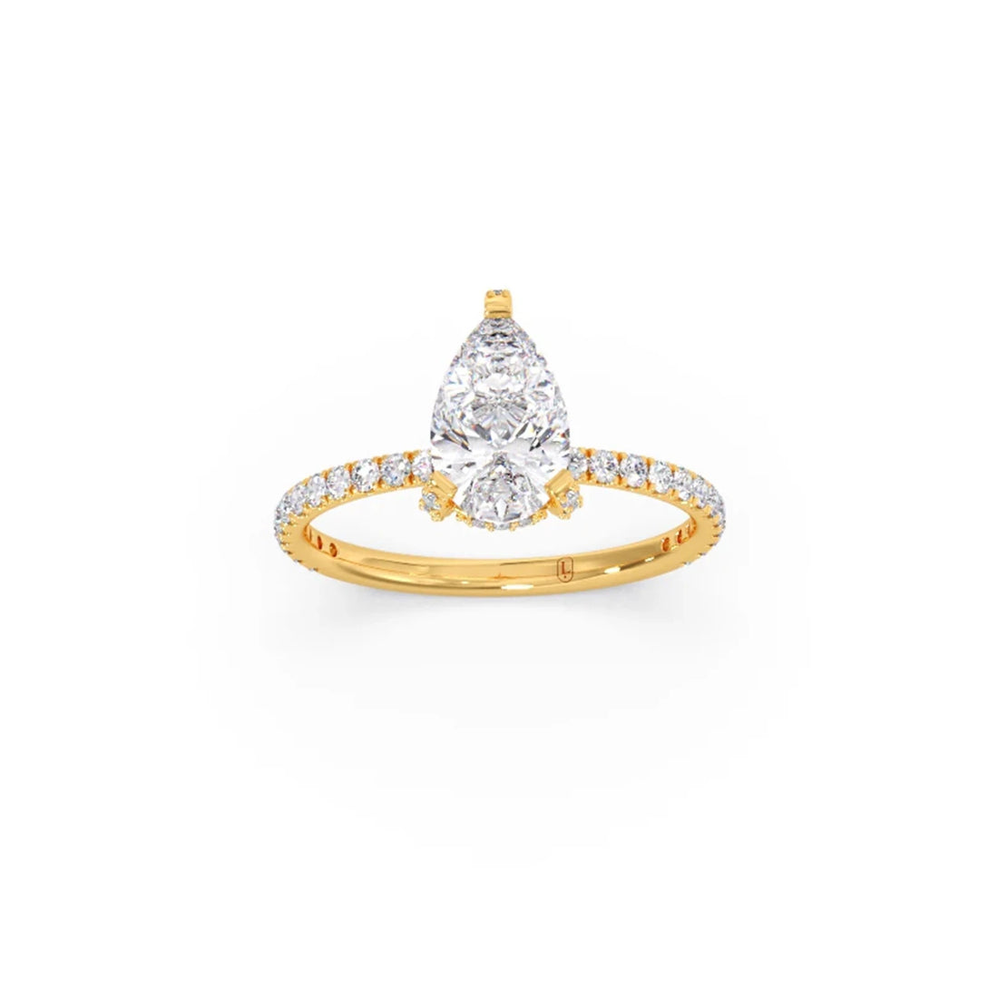 Pear Shape Diamond with Micro Setting Ring