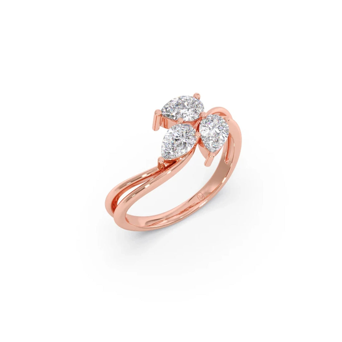 Pear Diamond Trilogy Engagement Ring