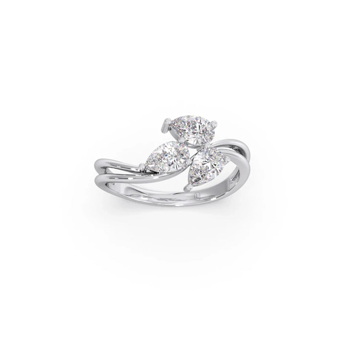 Pear Diamond Trilogy Engagement Ring