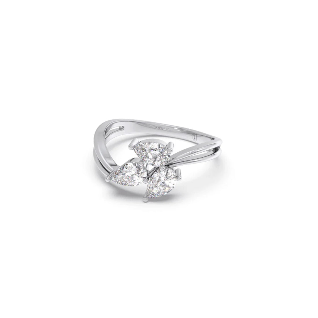 Pear Diamond Trilogy Engagement Ring