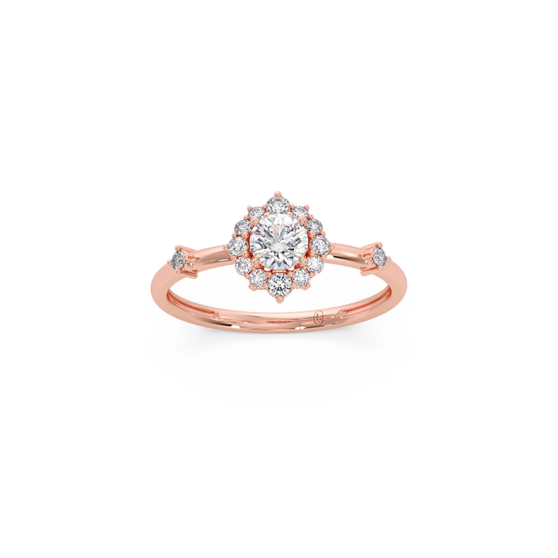 Starburst Diamond Engagement Ring