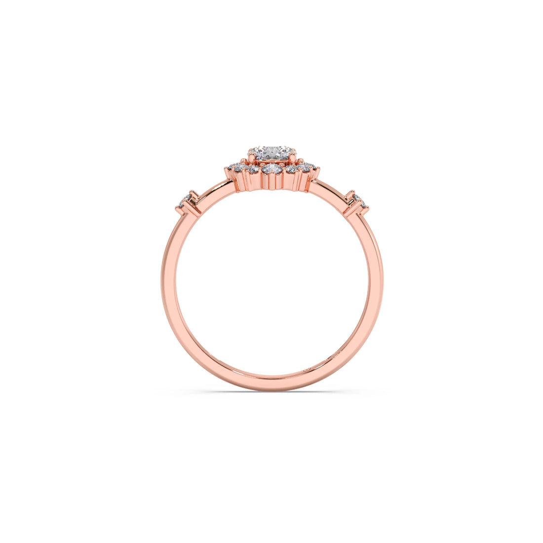 Starburst Diamond Engagement Ring