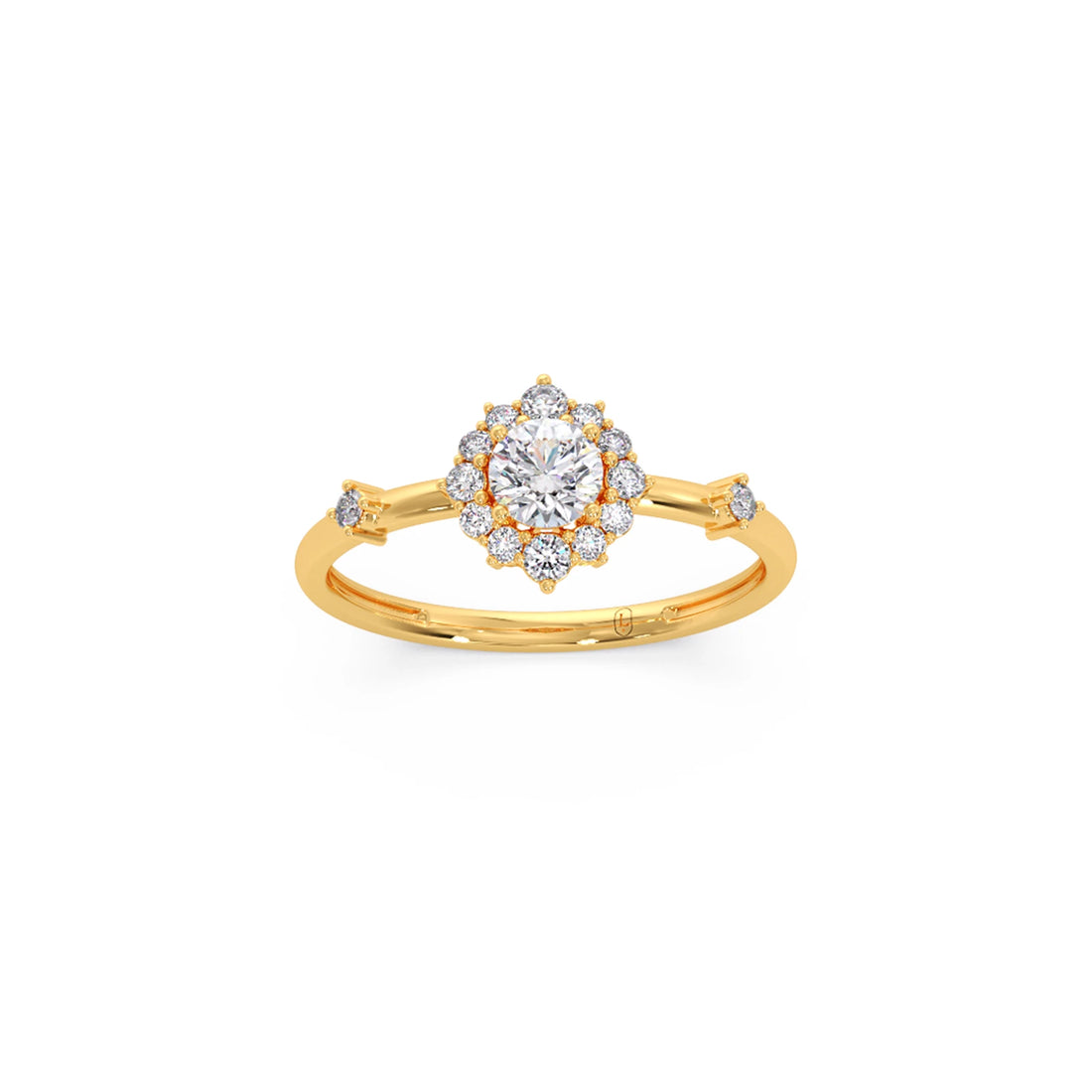 Starburst Diamond Engagement Ring