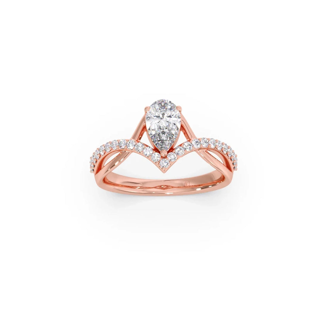 Whimsical Pear Diamond Ring