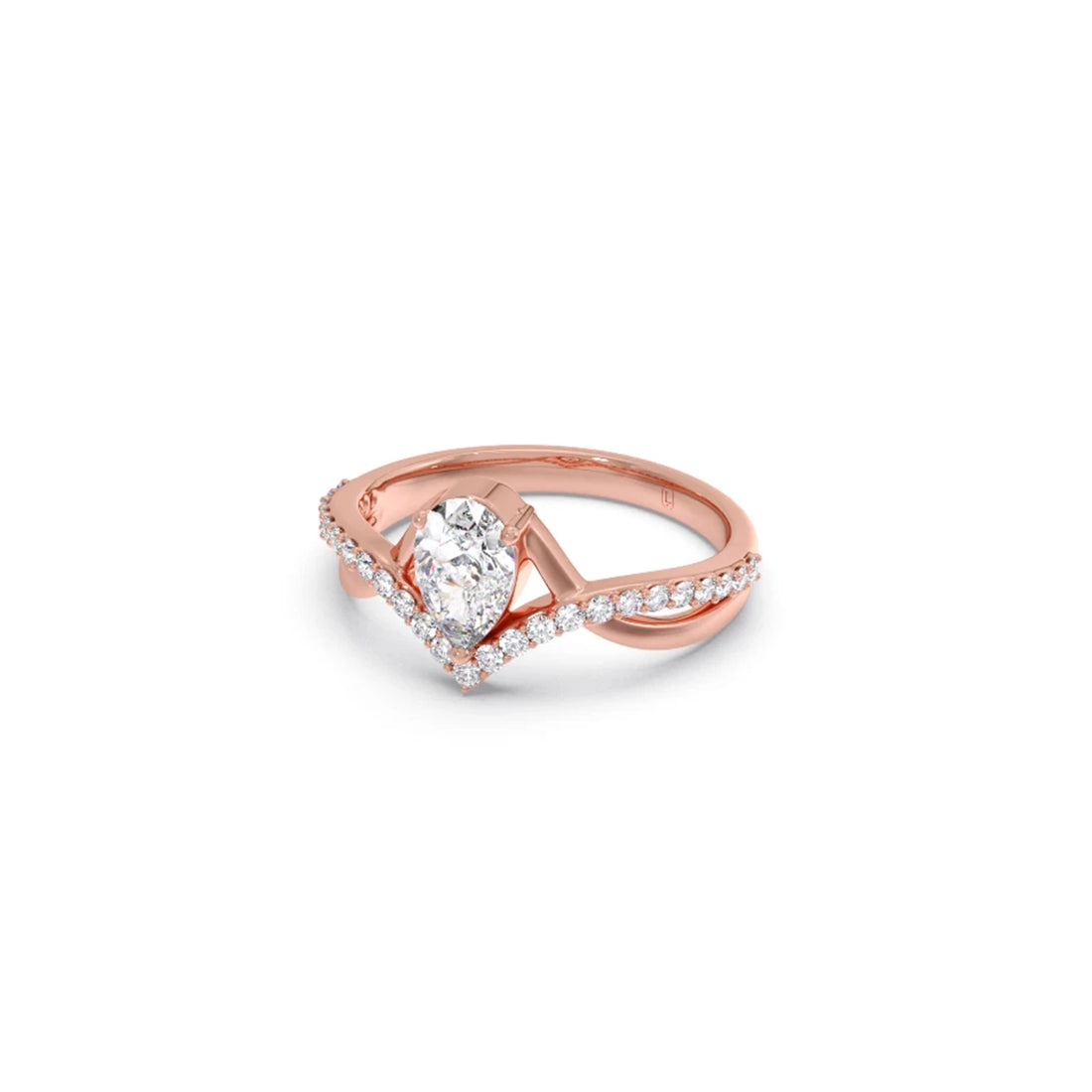 Whimsical Pear Diamond Ring