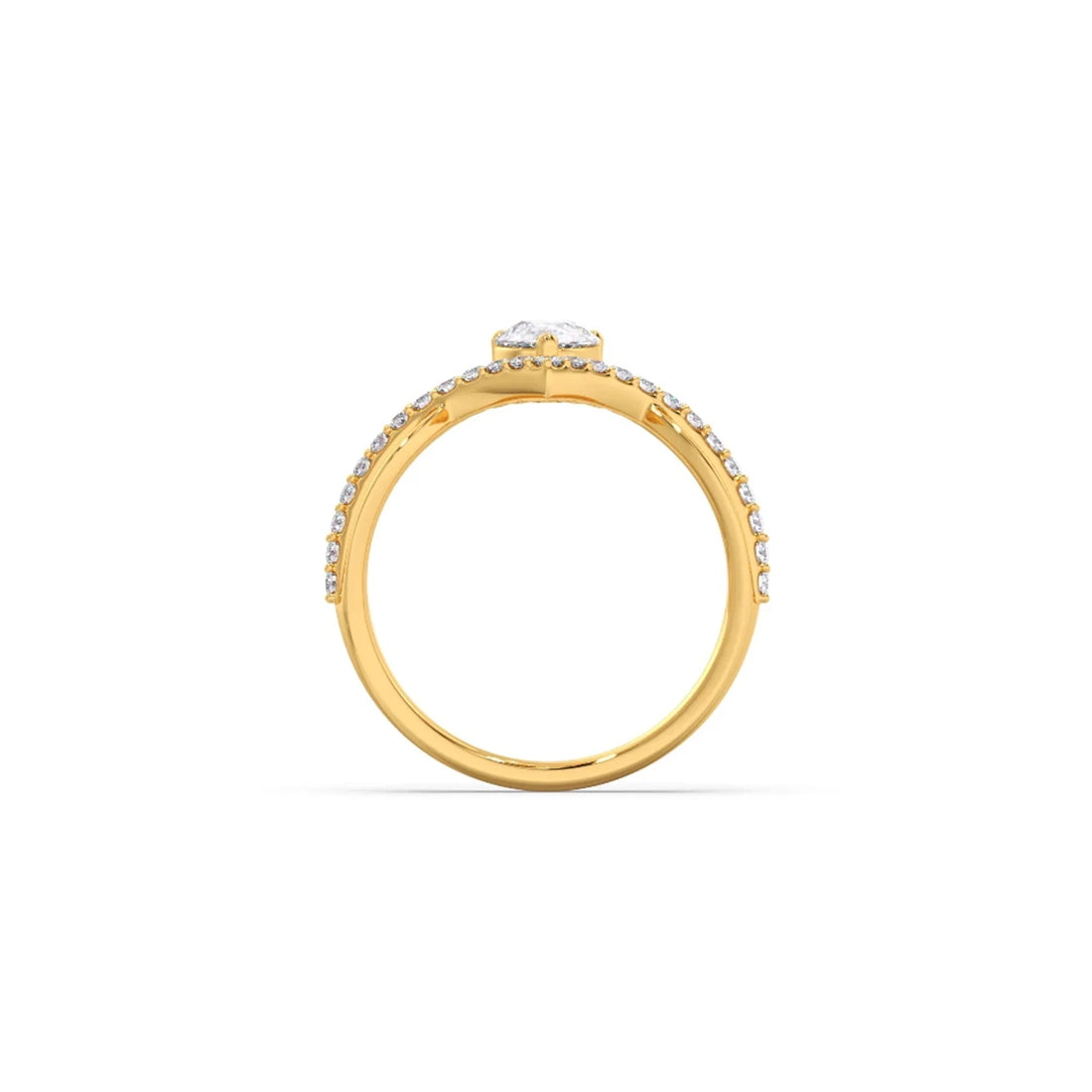 Whimsical Pear Diamond Ring