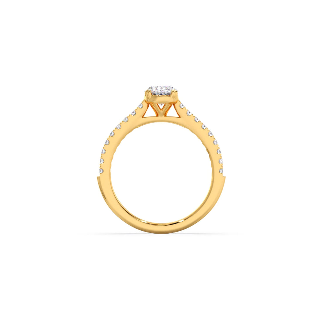 Four Prong Oval cut Engagement Ring 7.80mm