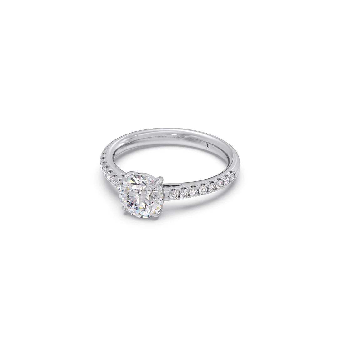 Four Prong Round Cut Engagement Ring 6.60mm