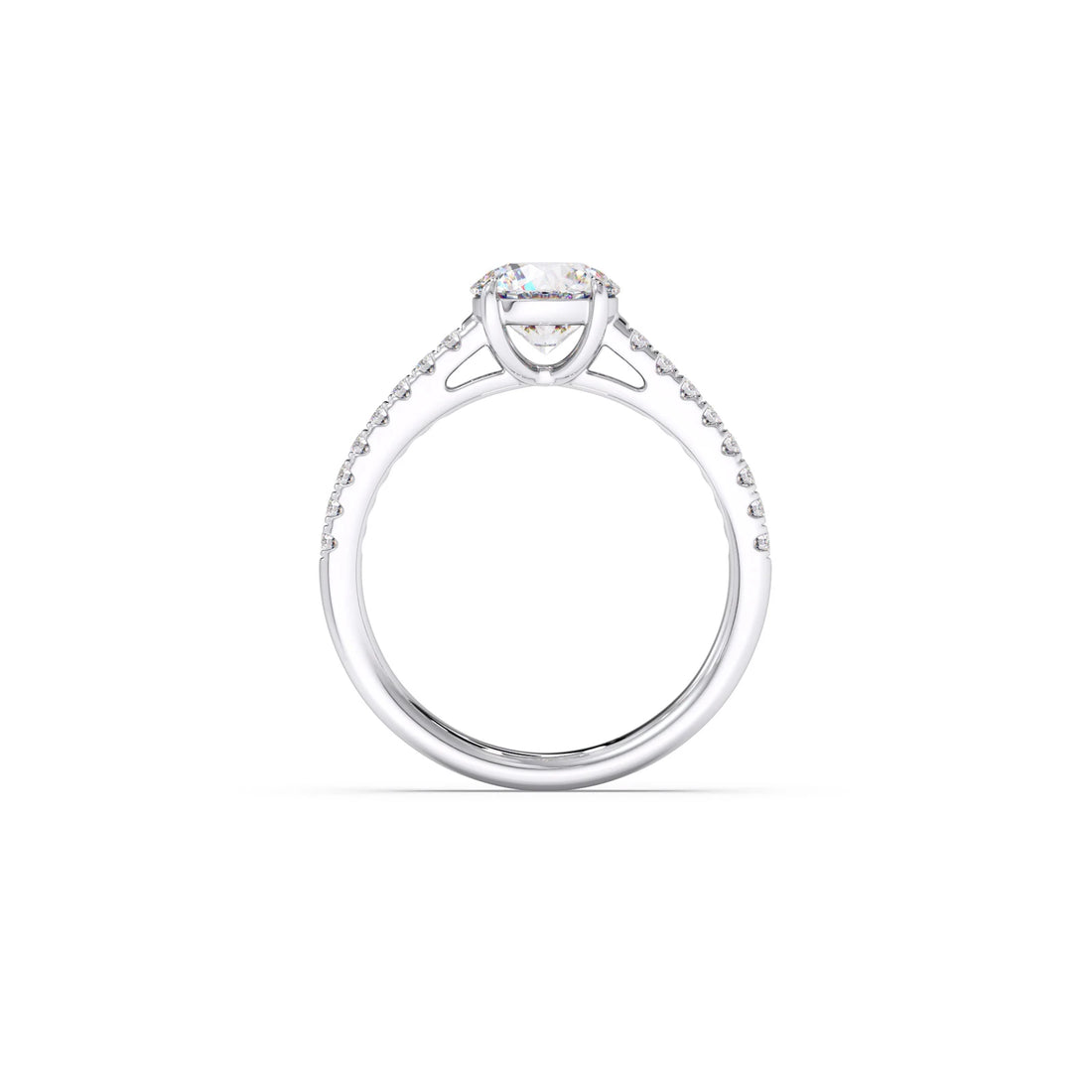 Four Prong Round Cut Engagement Ring 6.60mm