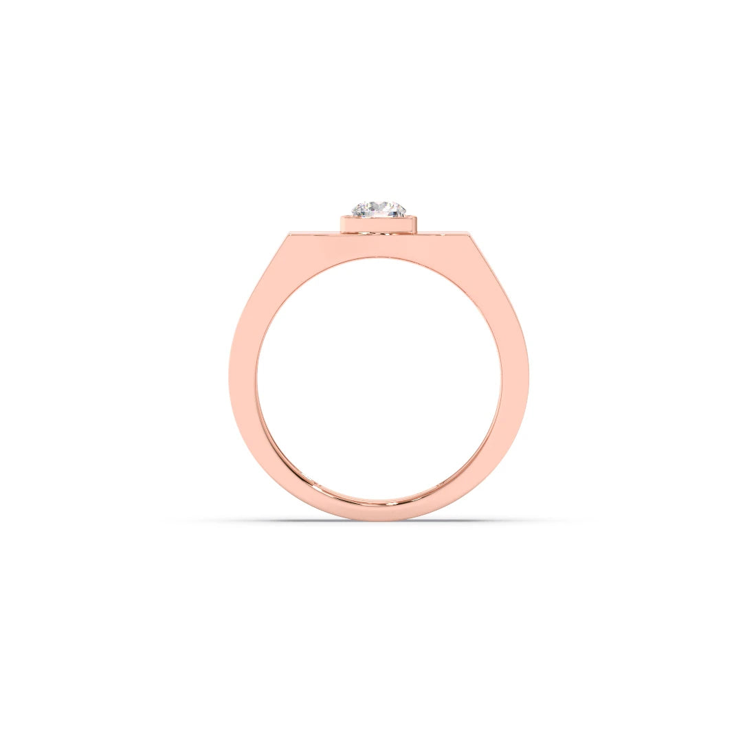0.30 Carat Segmented Diamond Men's Classic Dual Tone Ring