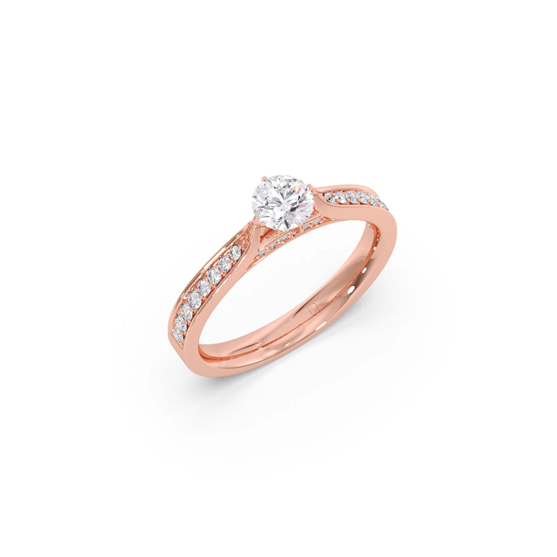 Round Diamond Pave Band Ring 5.00mm