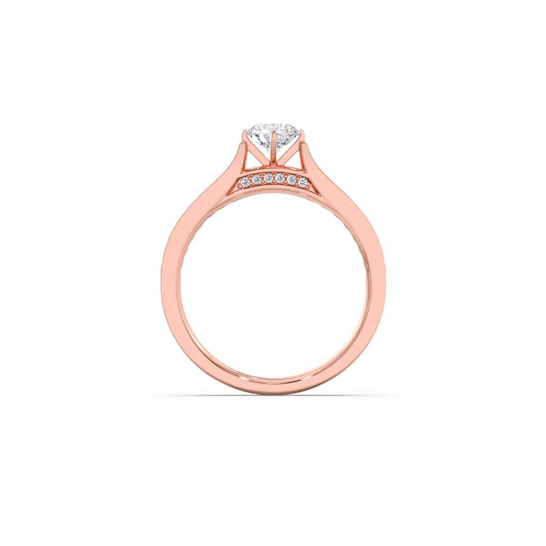 Round Diamond Pave Band Ring 5.00mm